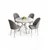 Hanah Home Trpezarijski set, 5 komada, Sivi