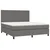 Krevet box spring s madracem LED sivi 180x200cm od umjetne kože