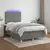Vidaxl Box spring postelja z vzmetnico LED temno siva 120x200 cm blago
