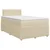 vidaXL Postelja boxspring z vzmetnico Krem 120 x 200 cm Blago