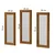 Hanah Home Set 3 ogledala Lavia, Zlatno
