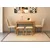 HANAH HOME Vina Mini 03 1005 Oak Cream Produžni set trpezarijskih stolova i stolica (6 komada))