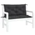 Jastuci za vrtnu klupu 2 kom crno 100x50x7 cm tkanine Oxford