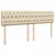 Vidaxl Box spring postelja z vzmetnico krem 180x200 cm blago