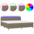 shumee Box spring postelja z vzmetnico LED taupe 200x200 cm blago