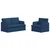 Set sofe 2 pcs Plava 144 x 80 x 85 cm tkanina