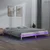 Vidaxl LED posteljni okvir 200x200 cm trden les