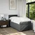 VIDAXL Box spring postelja z vzmetnico temno siva 80x200 cm blago