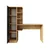 Hanah Home 2076 radni sto s policom 143,2 × 143,2 × 50 cm, atlantski bor / antracit
