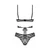 Sexy veš set 2-delni Blomentis crni - XL/2XL
