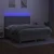 Vidaxl Box spring postelja z vzmetnico LED sv. siva 160x200 cm blago