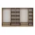 Hanah Home ormar sa reflektujućim staklom Nisa 20615, 315 cm, dore
