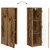Set TV komoda Zidne 3 pcs Staro drvo Konstruirano drvo