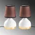 Opviq Set Stonih lampi 8024, 17x17x33 cm, IP20, 2 komada, Belo-smeđa