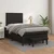 Vidaxl Boxspring postelja z vzmetnico črna 120x190 cm umetno usnje