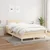 Vidaxl Box spring postelja z vzmetnico krem 120x190 cm blago