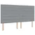 Vidaxl LED Box Spring Postelja Svetlo siva 200 x 200 cm blago