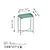 Hanah Home Klub sto Shb-009-D, 26x56x40 cm, Zeleni