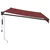 VIDAXL avtomatsko zložljiva tenda (350x250cm), bordo