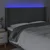 Vidaxl vidaXL Vzglavje postelje z LED diodo temno sivo 203x16x118/128 cm blago