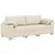 Sofa za 3 osobe Bež 220 cm Platnasta tkanina