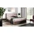Boxspring postelja Wood 9 - 120x200 cm - temni hrast