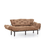 Atelier del Sofa Trosed na razvlačenje Nitta 185x85x70cm Svetlobraon