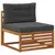 Set vanjskih sofa s jastukom 6 Komad Prirodna i antracit