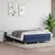 Vidaxl Box spring postelja z vzmetnico modra 140x200 cm blago