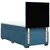 Vidaxl Box spring postelja z vzmetnico modra 90x200 cm žamet