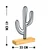 Aberto Design Dekorativna figura Cactus, 22x41x4 cm
