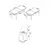 Hanah Home Set Trpezarijski sto i 6 stolica Zen, Plavo-beli