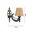 Opviq Zidna lampa Gloria Hazeran , 15x10x13cm, IP20, Bež-crna