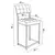 Hanah Home Set barskih stolova i stolica, 110 x 92 x 70 cm, 5 delova, Bordo