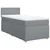 Vidaxl Box spring postelja z vzmetnico svetlo siv 100x200 cm blago