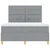 Vidaxl LED Box Spring Postelja Svetlo siva 140 x 200 cm blago