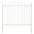 Vrtna Ograda 4 pcs Bijelo 170 x 165 cm Čelik s prahom premazan