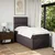 Vidaxl Box spring postelja z vzmetnico temno rjava 90x200 cm blago
