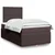Vidaxl Box spring postelja z vzmetnico temno rjav 120x200 cm blago