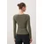 Trendyol Milla ženska bluza Twoaw25Bz00109, maslinasta