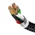 BASEUS 3-v-1 kabel USB-A – micro USB / iPhone Lightning / USB-C, 3,5 A, 0,3 m – črn
