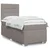 Vidaxl Box spring postelja z vzmetnico taupe 90x190 cm blago