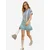 Imily Bela Bluza modra/svetlo modra/bela