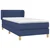 Greatstore Box spring postelja z vzmetnico modra 90x200 cm blago