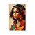 Plakat profil ženske v patchwork dizajnu - 20x30 black