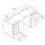Hanah Home radni sto Alen 180cm 5 Drawer Cabinet, 180 cm, antracit