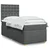 vidaXL vidaXL Box spring postelja z vzmetnico temno siva 100x200 cm blago, (21291461)