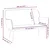 Klupa crna 108 x 35 x 41 cm baršunasta