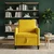 Vidaxl Sofa s shrambo Rumena 72 x 78 x 87 cm Poliester