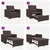 Sofa na razvlačenje Singl Tamno smeđa 90 x 165 x 87 cm tkanina